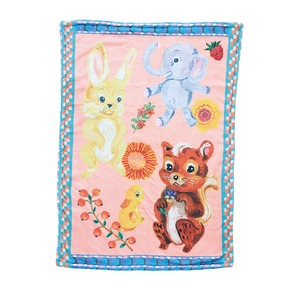 Nathalie Lete Double layer blanket Squirrel  ナタリーレテ　ブランケット 　リス　 花