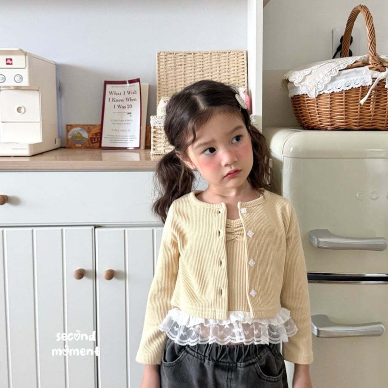 韓国子供服 / 26Autumn / 〖取寄〗second moment / スムージーカーディガンセット / キッズ服 / 女子服 *XS~JL*