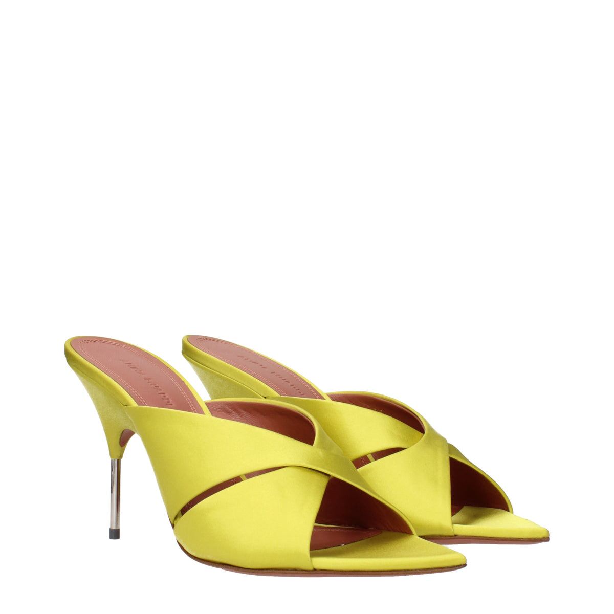 【新品】AMINA MUADDI アミナムアディ レディース サンダル サテン グリーン SAMANTHASLIPPER95SATINLIME