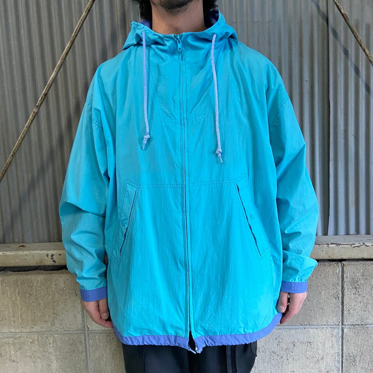 90年代 OLD GAP オールドギャップ ハイネック ナイロンパーカー 