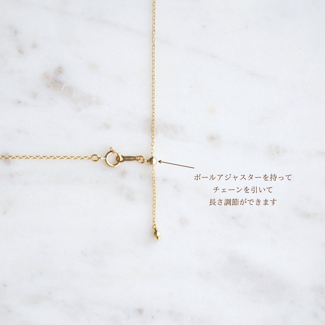 14kgf スライドボールネックレス ドロップ | k.e jewelry 14kgf スライドボールネックレス ドロップ | k.e jewelry
