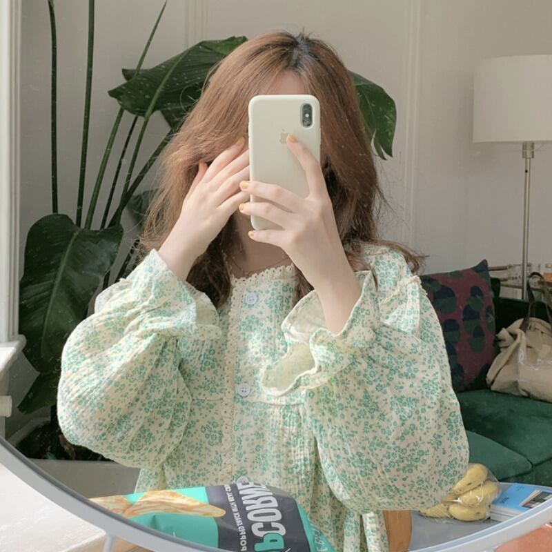 スタイルレースフローラルオータム ロング コットン 秋物 花柄 萌量不足50659226624