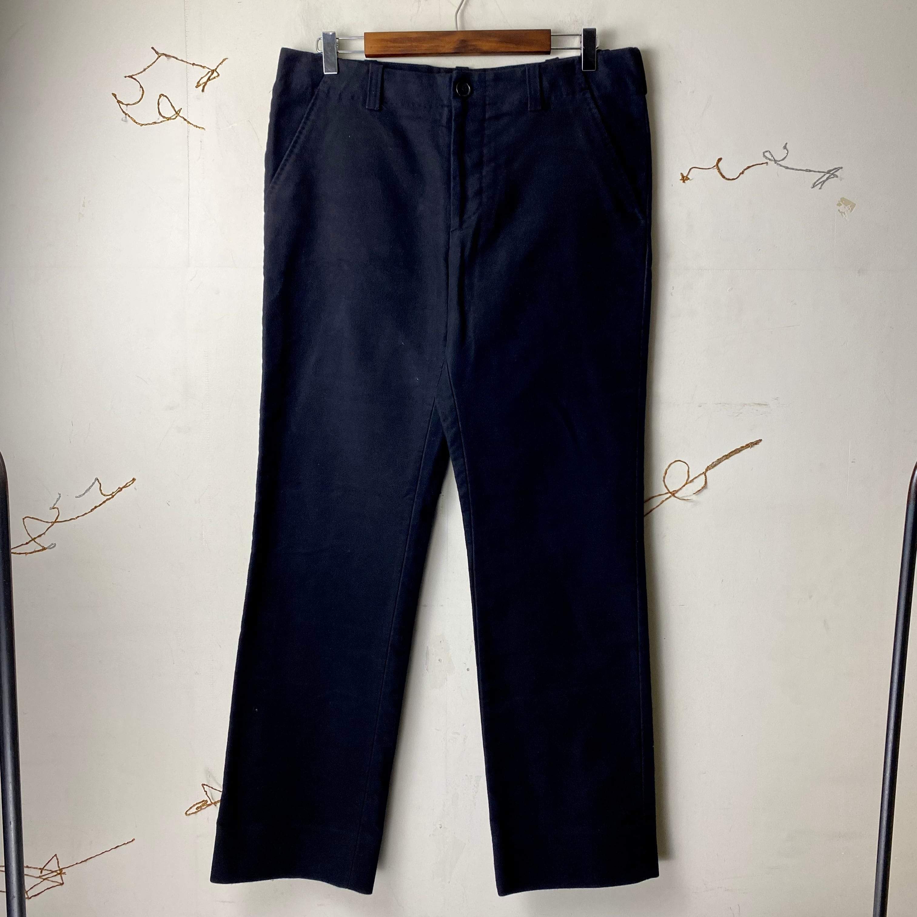 archive HELMUT LANG black moleskin pants | NOIR ONLINE