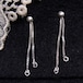 シルバー925製チェーンが下がるピアス　アクセサリーのセール通販　11435S