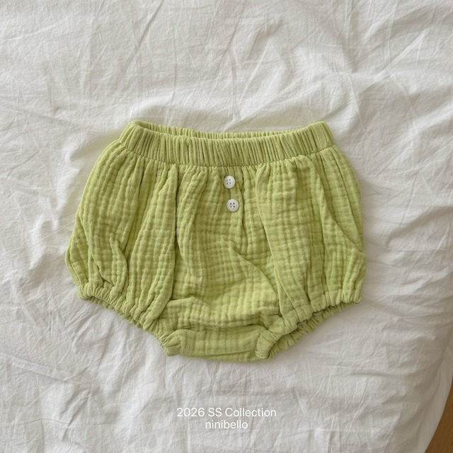 【6/18〆予約】<ninibello>  bebe Kongkong button bloomers