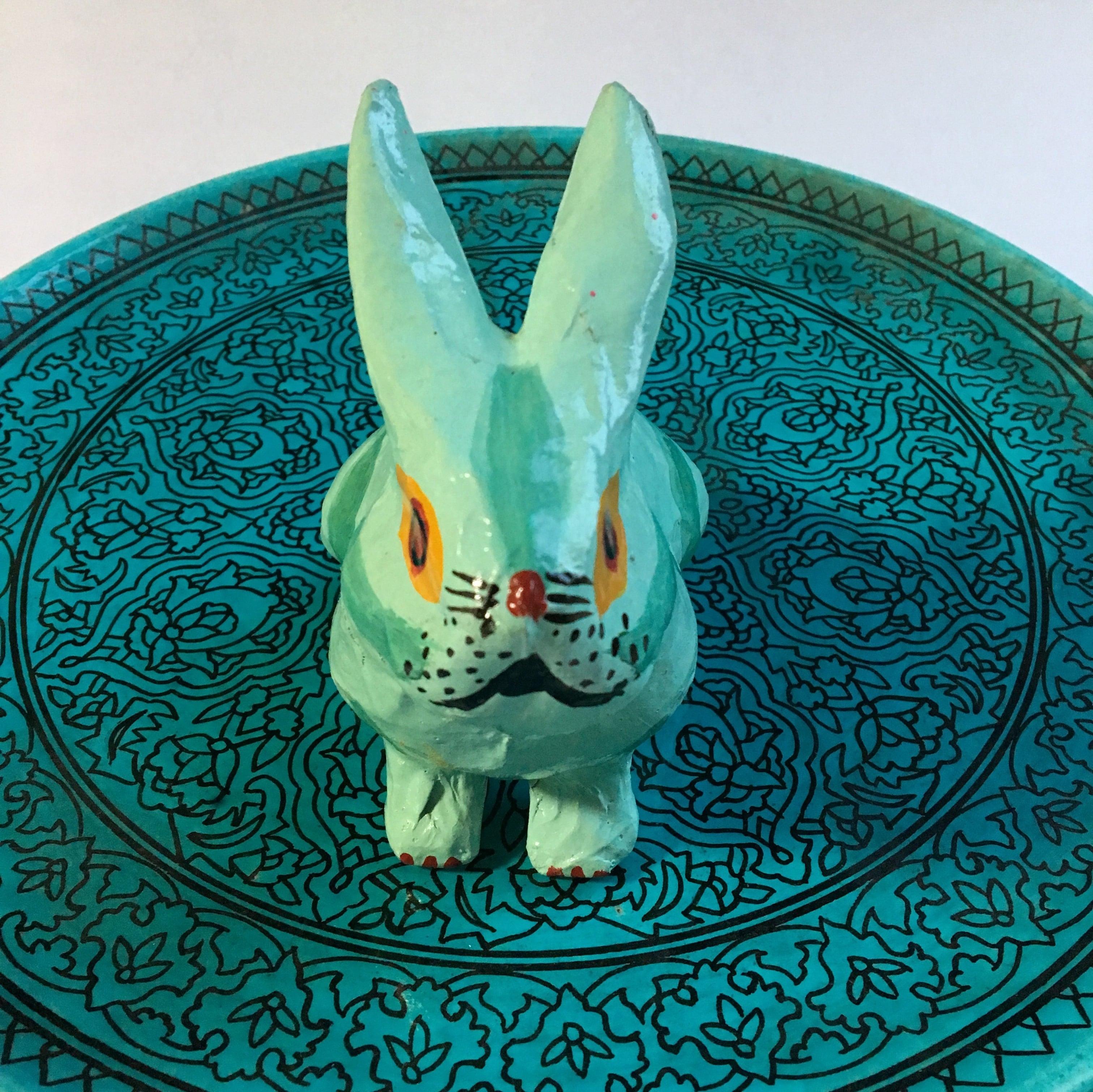 張り子のうさぎ（エメラルドグリーン） | bouquet garni