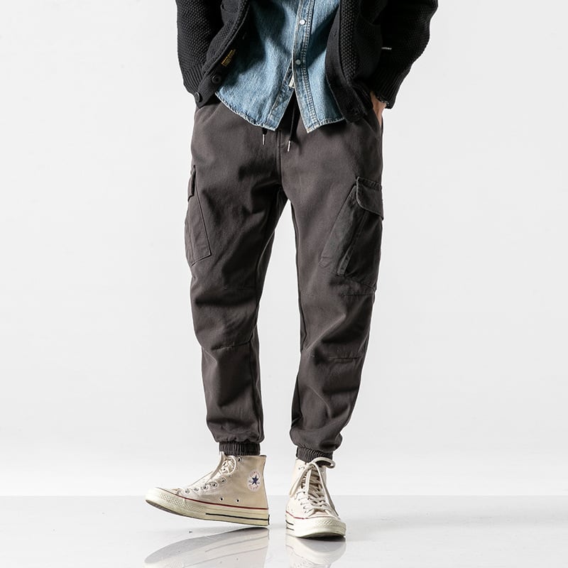 【新作】【送料無料】 Yidaoヴィンテージ2019冬の厚みのあるプラスベルベットカジュアルオーバーオールメンズルーズラージポケットユースタイレッグカジュアルパンツ-アリババ ウィンター 冬物 ビンテージ hip6-161169342443505