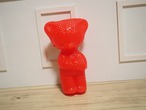 カラフルプラスチック ドイツのベア 赤いつぶつぶタイプ(目なし) 画像3