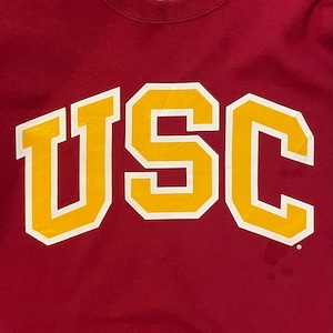 【JERZEES】USC カレッジロゴ 南カリフォルニア大学 プリント カレッジスウェット トレーナー アメリカ古着