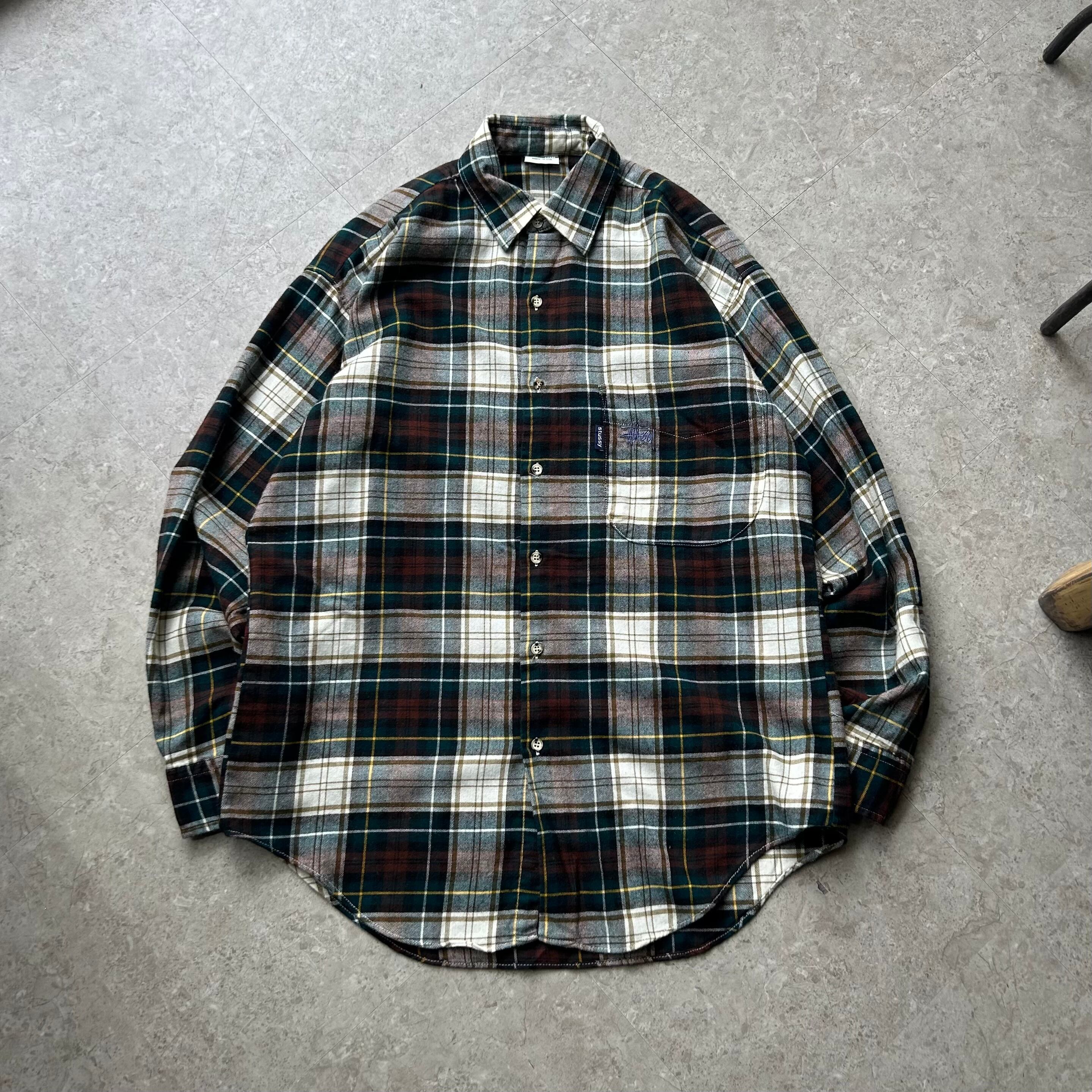 2000s Bootleg STUSSY B/D check shirt【仙台店】