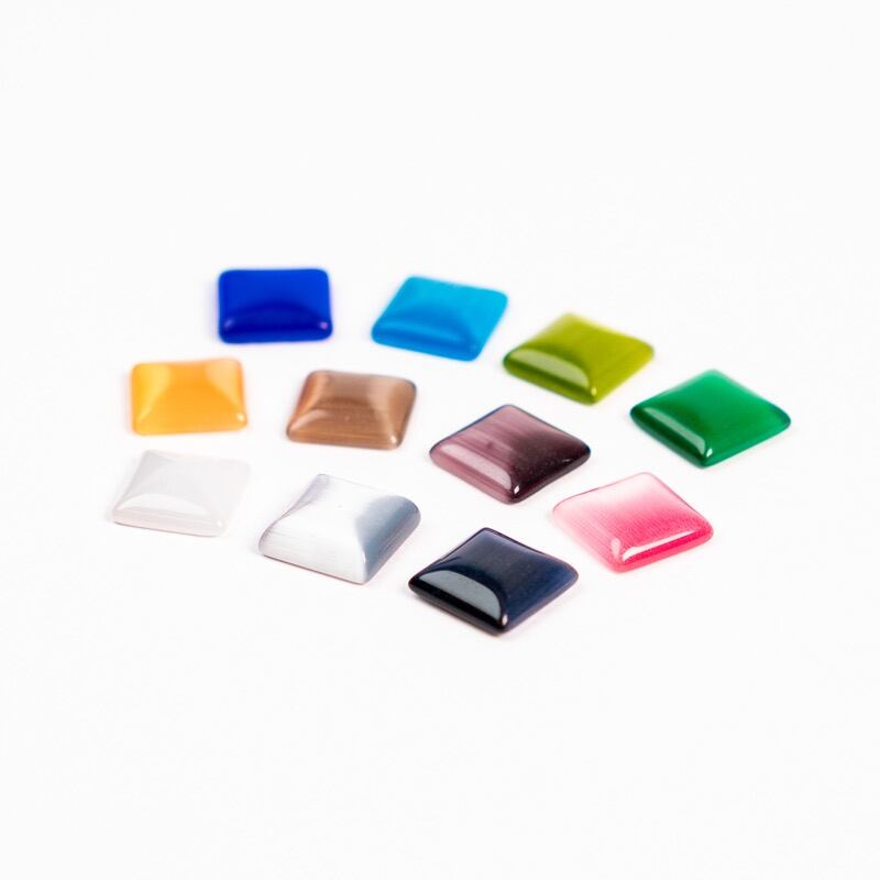 再入荷〉スクエアガラスカボション（2p） | Dua-アクセサリーパーツ