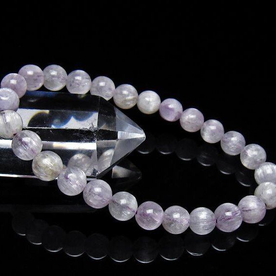 クンツァイト ブレスレット 7mm 一点物 メール便可 [M便 1/10] 111-40666