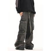 VIBE ストリート ウォッシュ加工 デニムパンツ P151