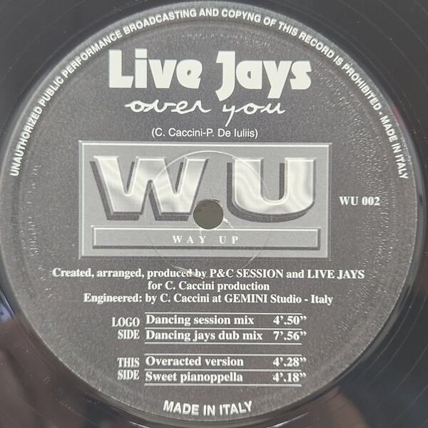Live Jays / Over You [WU 002] - 画像3