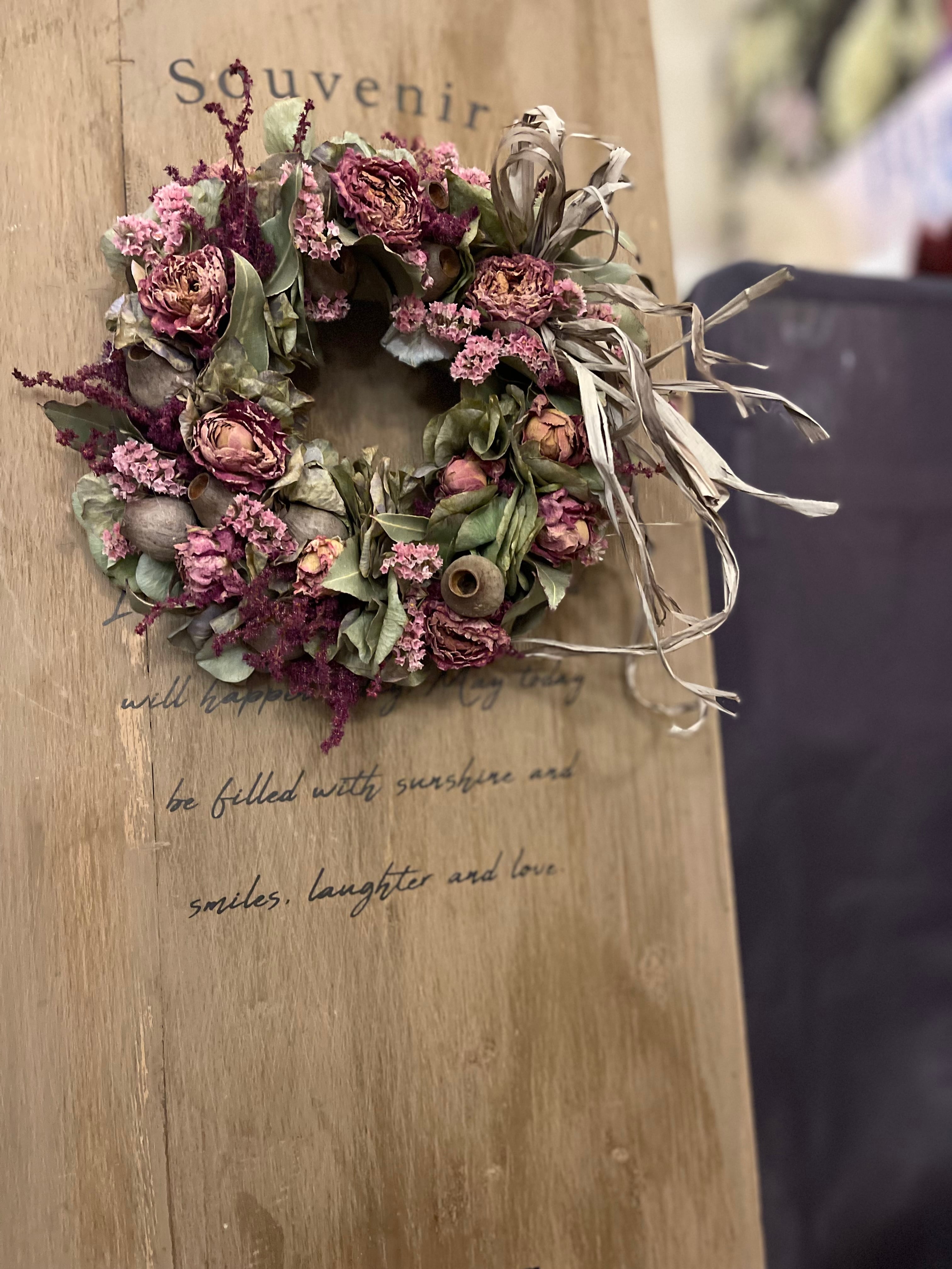 アンティーク紫陽花とバラのリース | Atelier MOET @Blue Rose