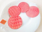 牛革コースター（エナメルクロコ型押し：ピンク）4枚セット