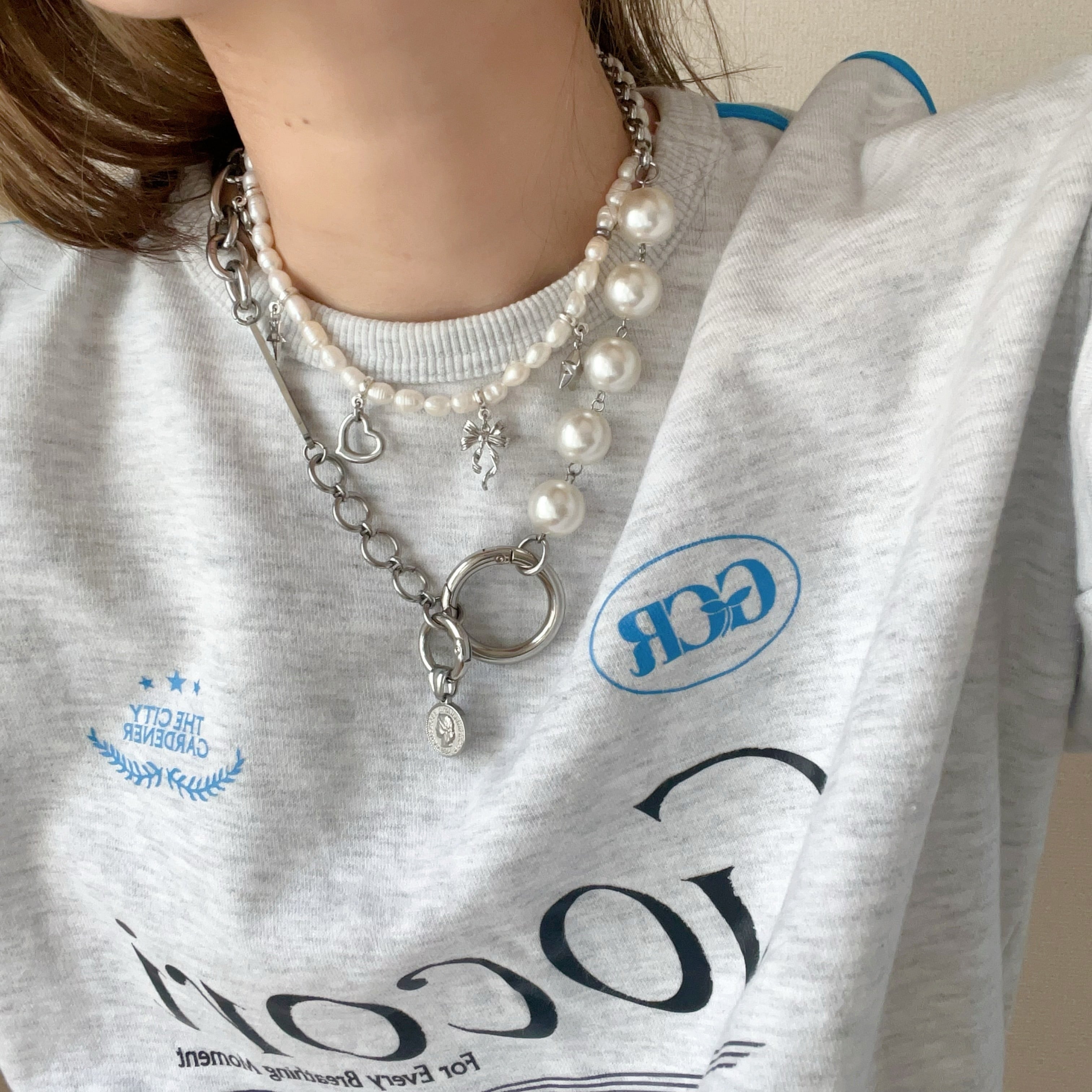 pearl ring necklace | saze