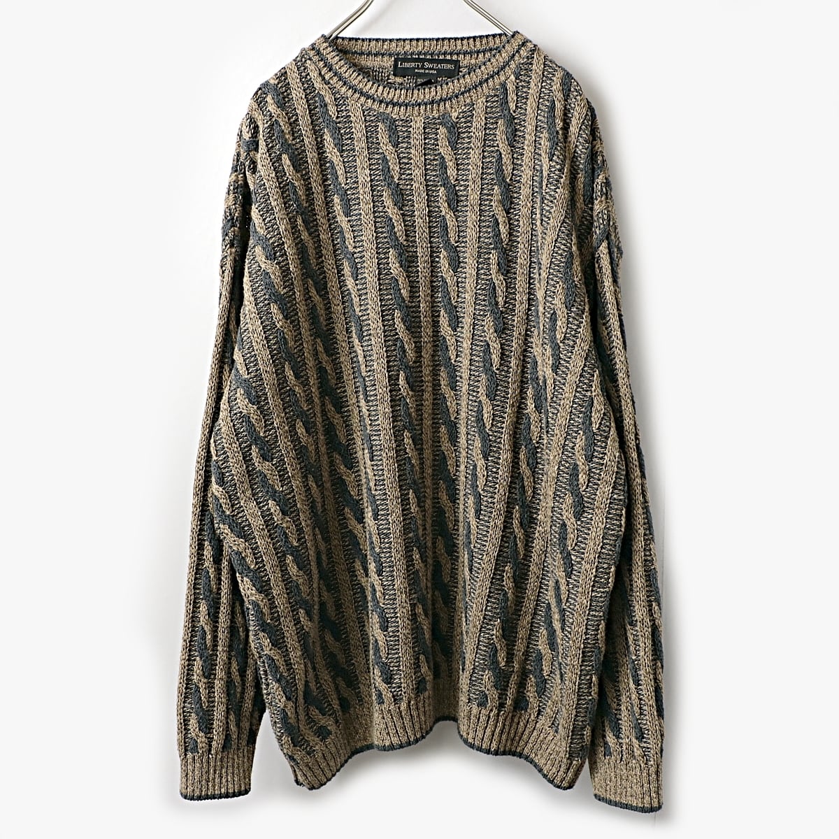 90s Liberty Sweaters usa製 2color ケーブル コットン ニット