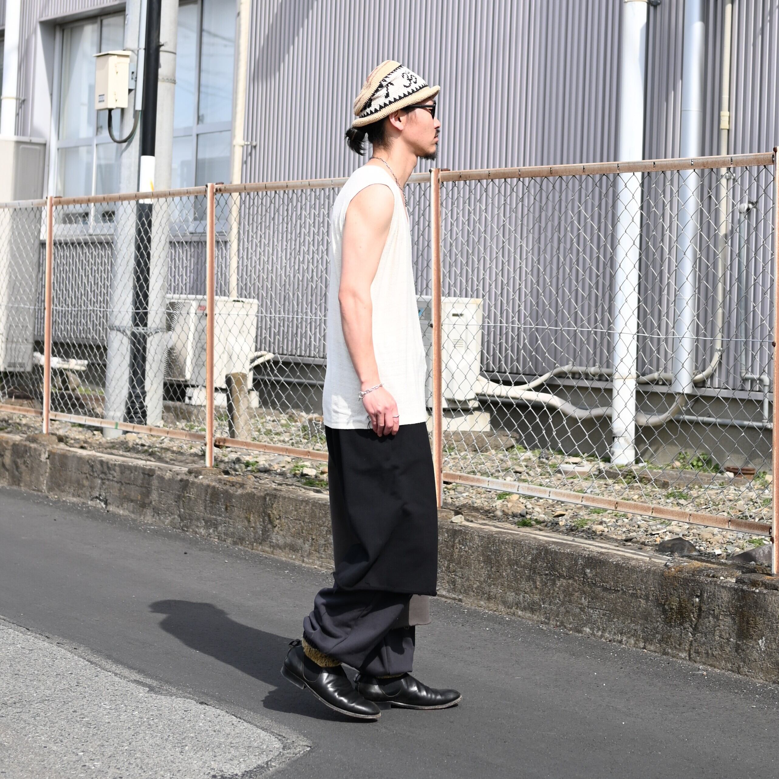 SILENCE / Nep Silk Sleeveless Knit | GANKO