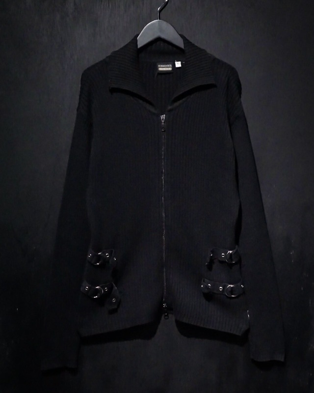 【WEAPON VINTAGE】Belt Gimmick Vintage Zip Up Knit Jacket