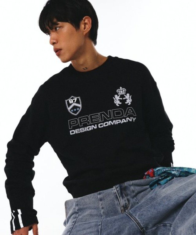 [PRENDA] PDC UNIFORM CREWNECK SWEATSHIRT BLACK