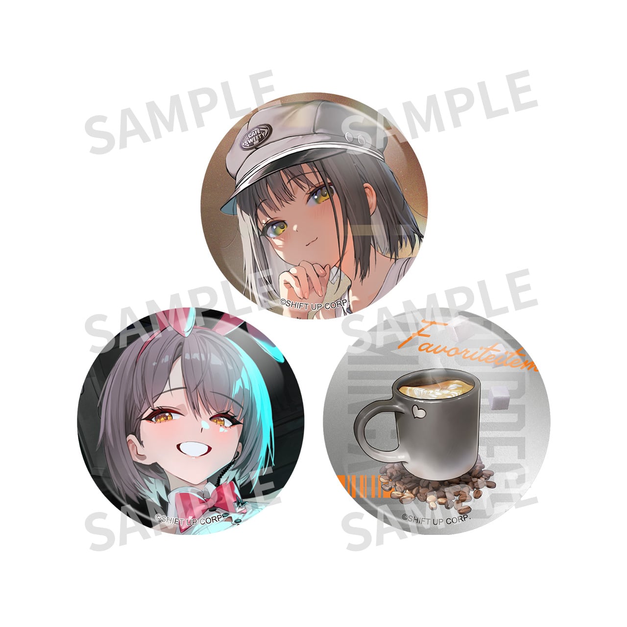 【ストア限定】『勝利の女神:NIKKE』FOCUS ON NIKKE!! 缶バッジセット ミルク