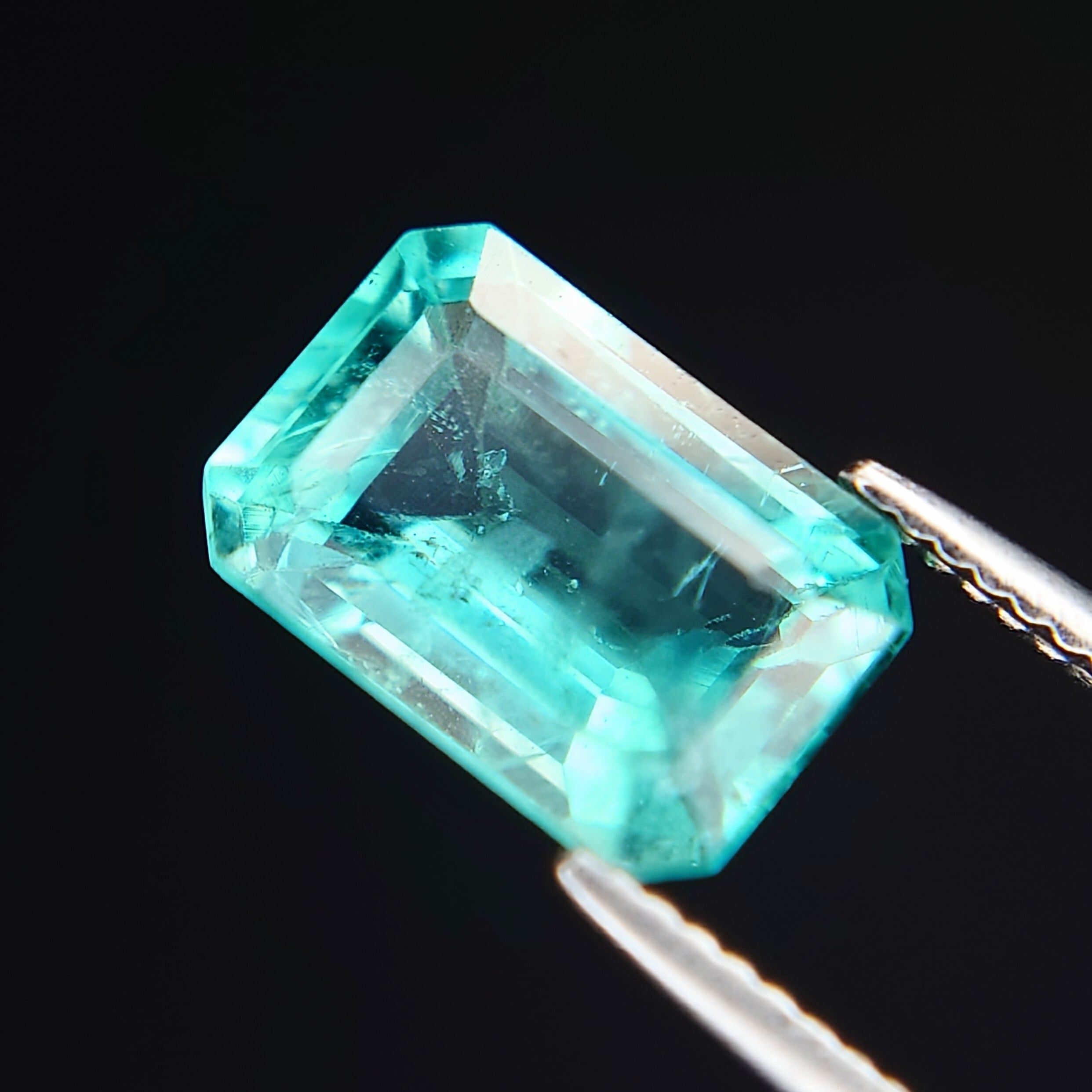 希少 Blue Green Emerald 0.958ct JGGLソ付 / Green Blue Beryl GIA