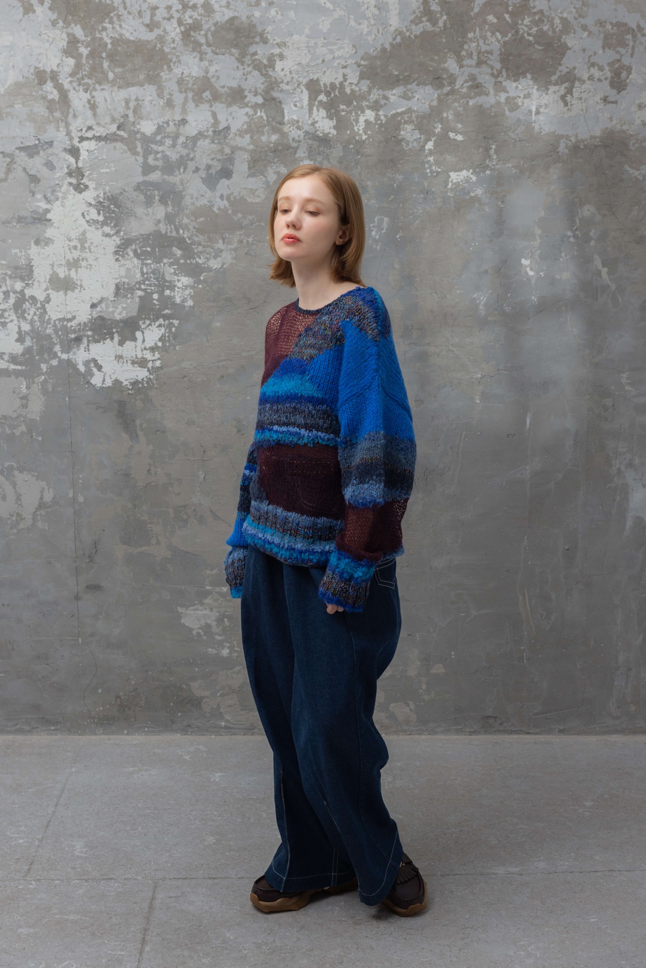 Multi Gradient Intarsia PO Knit