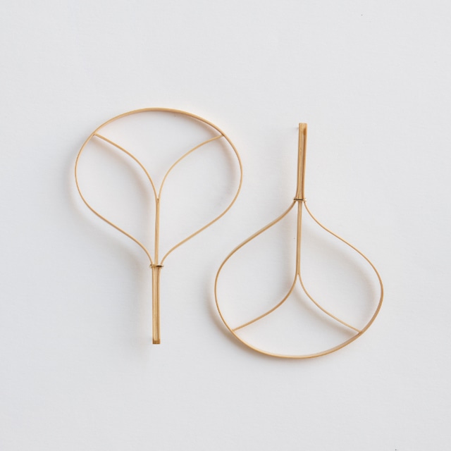 “Fan” Bamboo stud earrings /size: M
