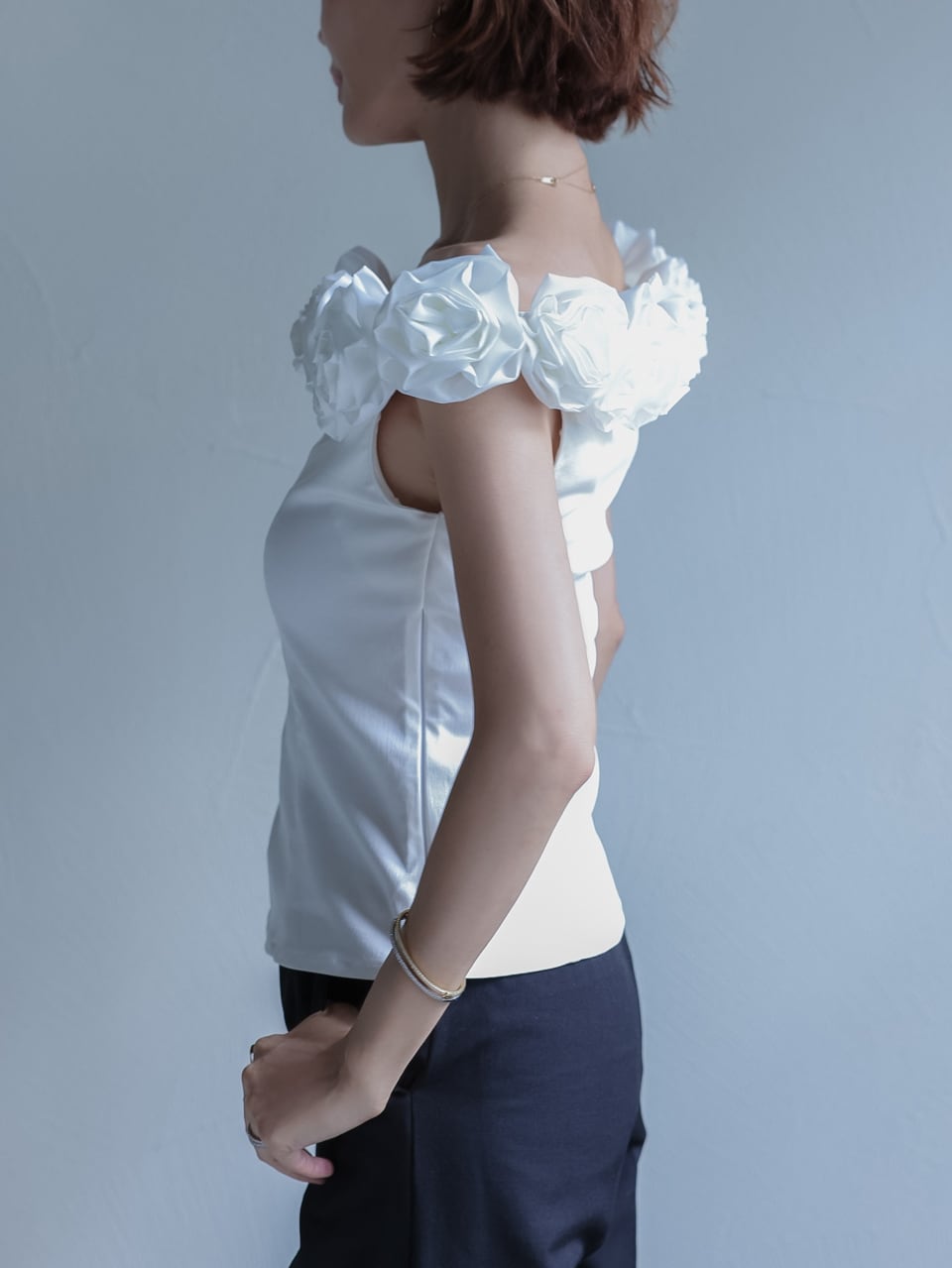 トップス rose Top Fitness Rise em Poliamida Rose