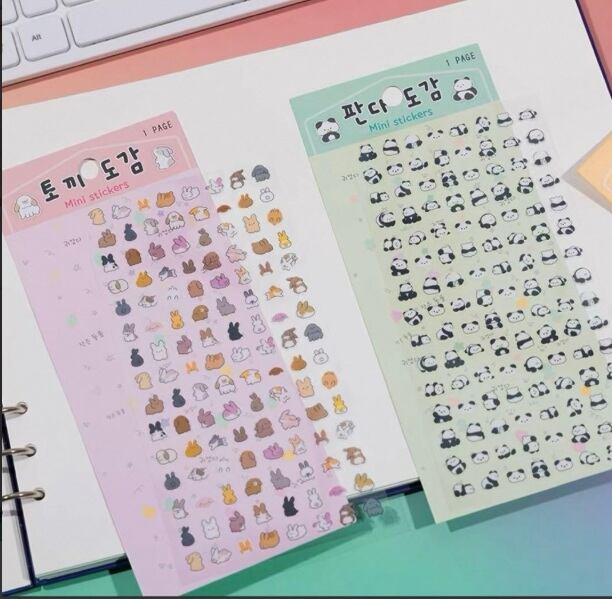 24時間以内発送 送料無料 かわいい 4枚 韓国 かわいいミニシール ス