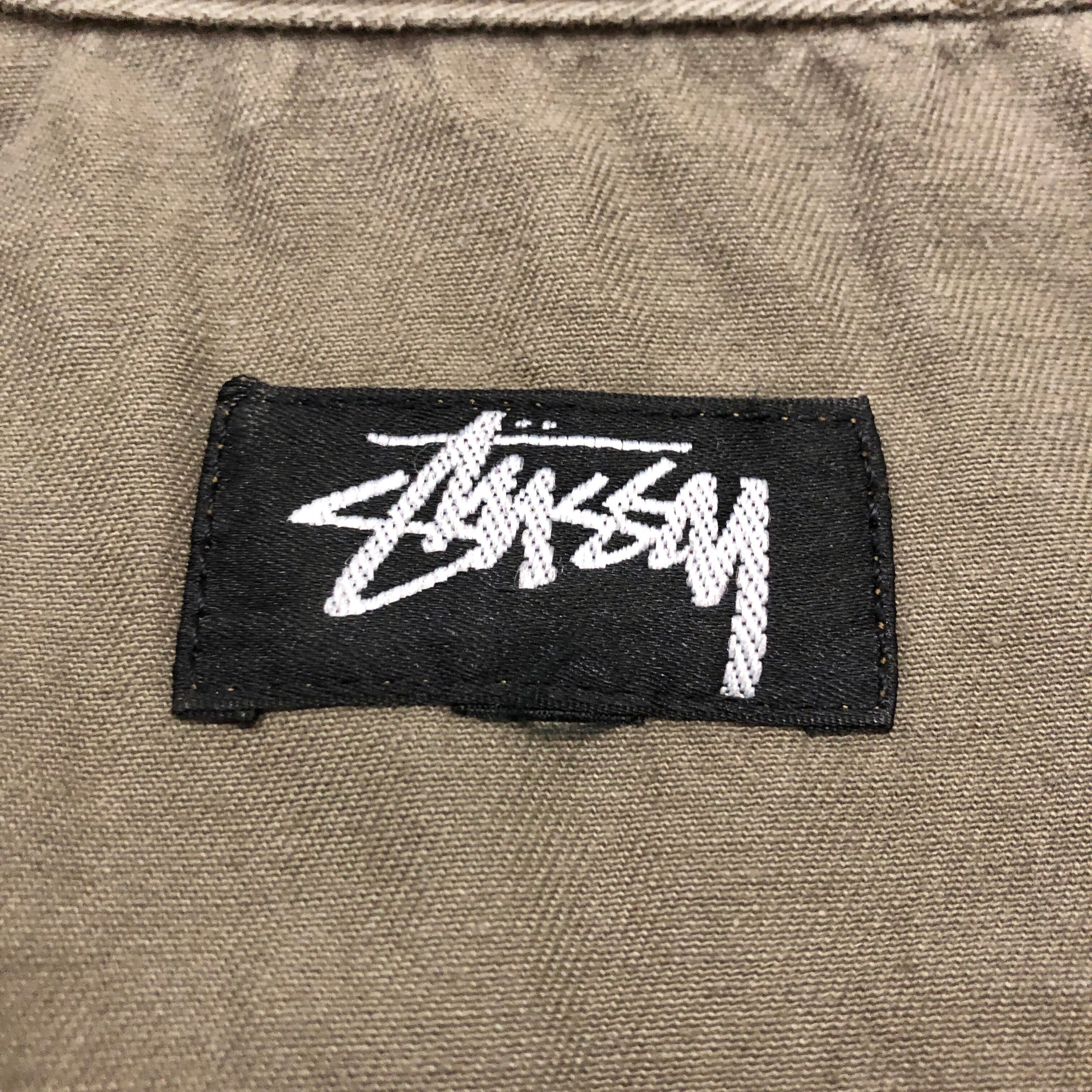 80s OLD STUSSY/Work Shirt Jacket/黒タグ/USA製/L相当/ワークシャツ