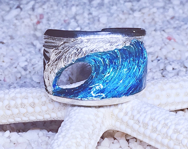 Wave pierce ( 2 blue topaz )