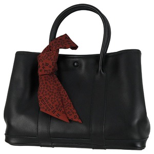 Used HERMES エルメス ハンドバック ガーデンツイリー 30 TPM アルファベット ヴォースイフト ブラック トートバッグ 超美品