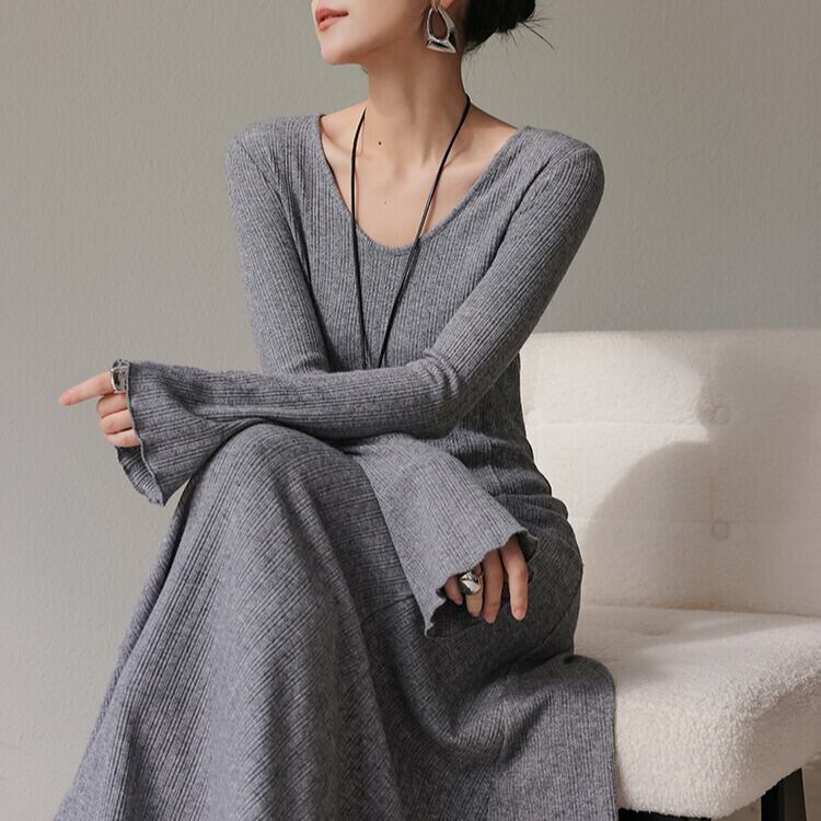 Aライン ロングワンピース H10608