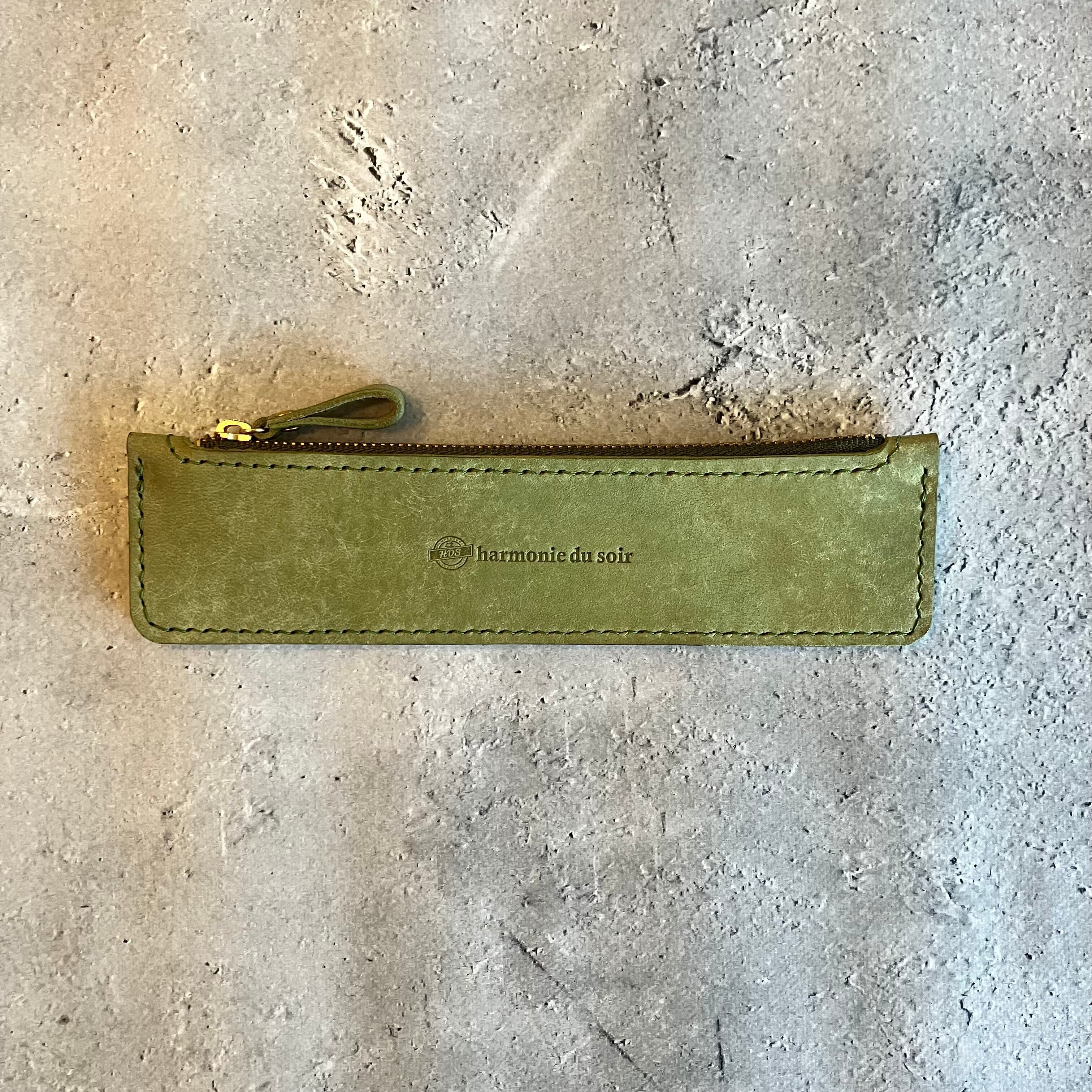 受注製作]【PEN CASE】ペンケース ピスタチオグリーン | 革財布・革