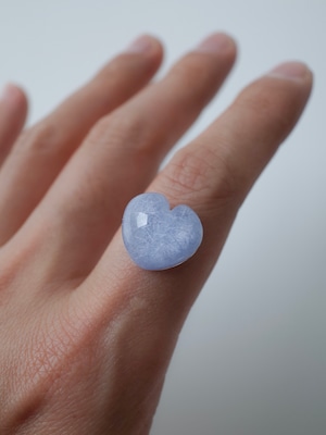 Dumortierite in Quartz Heart Shape ♡ - 004