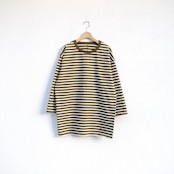 one f × 4ROOM HB Border Tee　OLIVE / NATURAL 再入荷