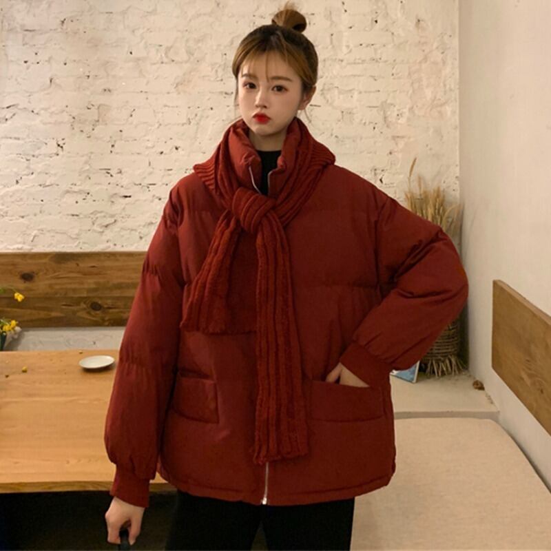 ウィンターレディースショートジャケット ルーズ 冬物 萌量不足25557061991