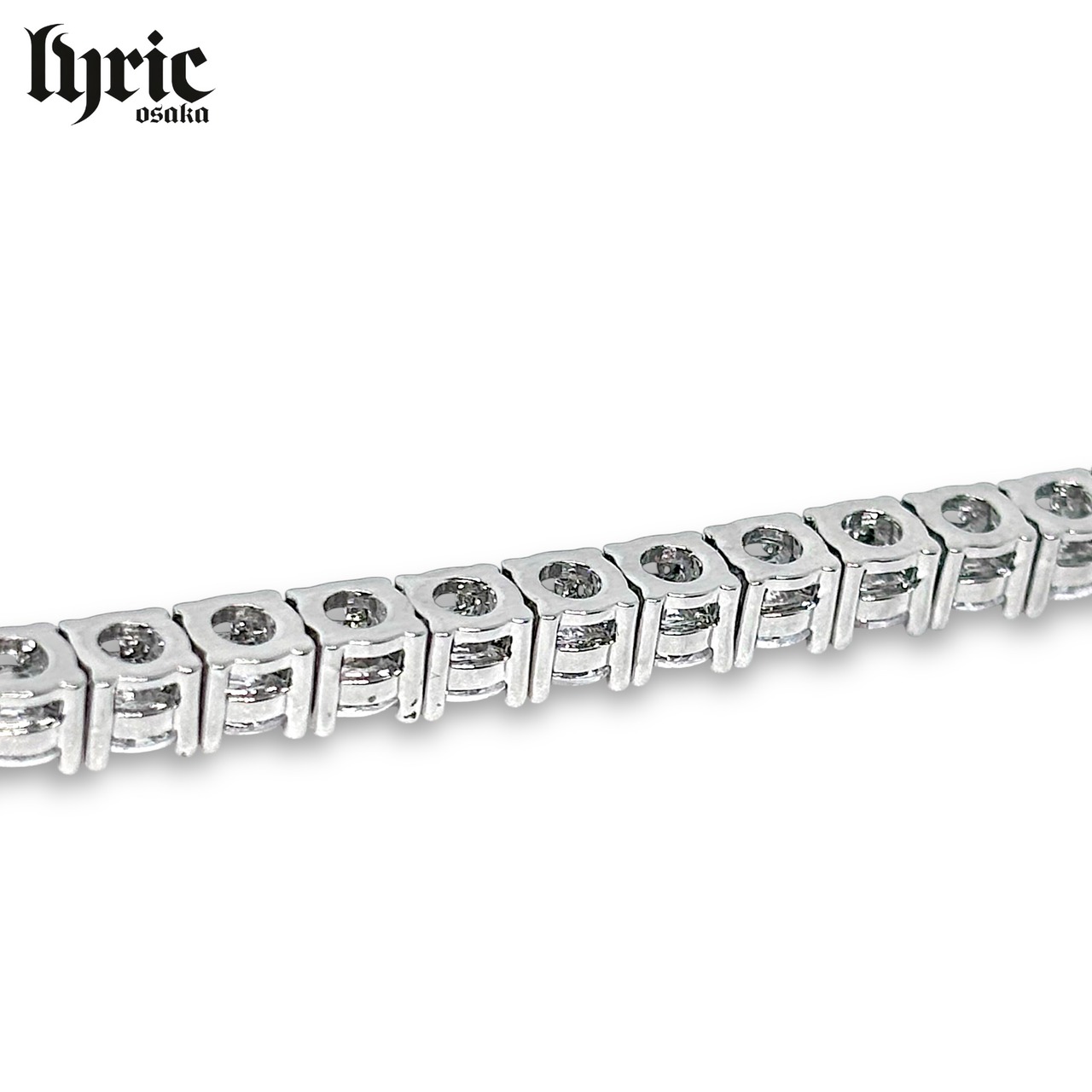 4mm 50cm  luxury tennis necklace silver