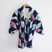 野良着古着藍染絣木綿着物上っ張りジャパンヴィンテージリメイク素材昭和 | noragi jacket indigo kimono kasuri fabric cotton Japan vintage uwappari