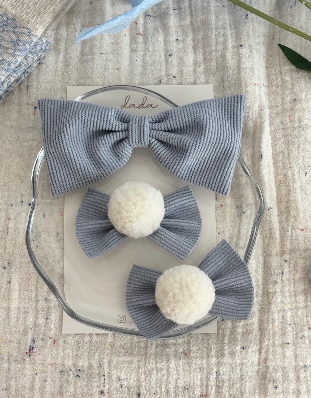 【dada.】pompom ribbon light blue(1ea)