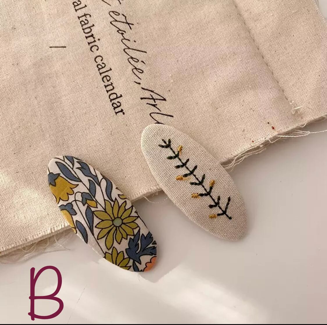 ボタニカル刺繍ヘアピン》》》》》》》韓国子供服 インポート 子供 海外子供服 キッズ ベビー ナチュラル 女の子 ヘアピン ヘアアクセ アクセサリー