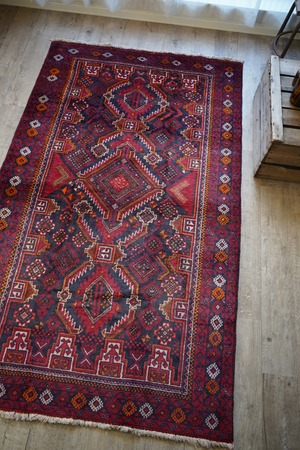 【195】Vintage Afghan Baluch rug 1970's - 1975's