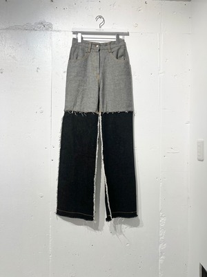 Fringe Denim Pants