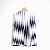 SINME ストライプタックノースリーブシャツ