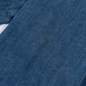 Papas パパス 切替 コーデュロイ シャンブレー デニムシャツ ジャケット L/インディゴ メンズ