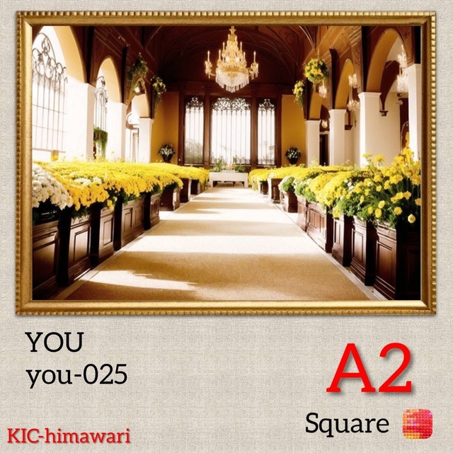 A2サイズ 四角ビーズ【you-025】ダイヤモンドアート