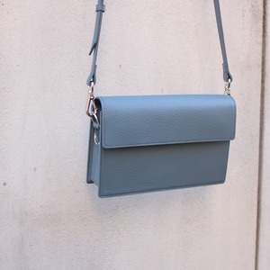 【日本製】GEMMANTE 本革2wayサコッシュ　ICE BLUE(アイスブルー)