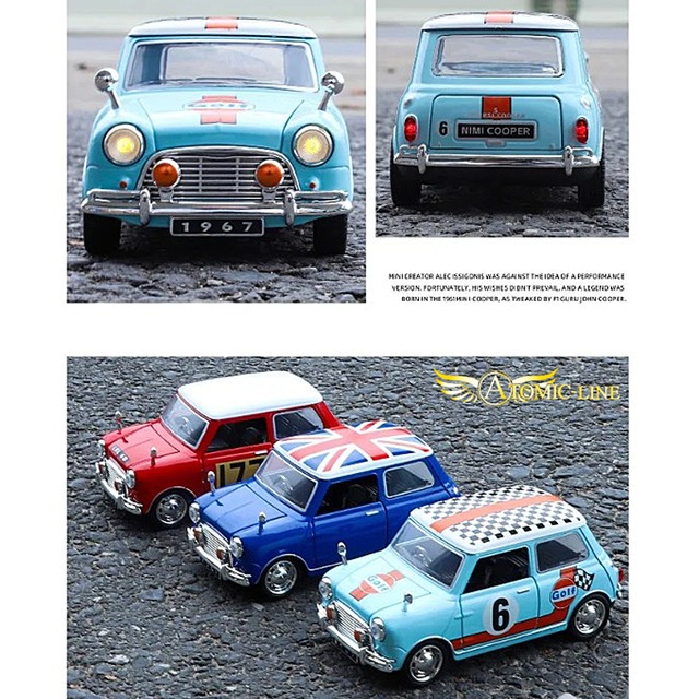 BLMC MINI クーパーＳ 1/32 ミニカー 全3色 ライト点灯 エンジンサウンド 合金モデル 模型 ジオラマ